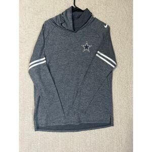Nike Women's large Dallas Cowboys Football Funnel Neck Sweatshirt Hoodie Top